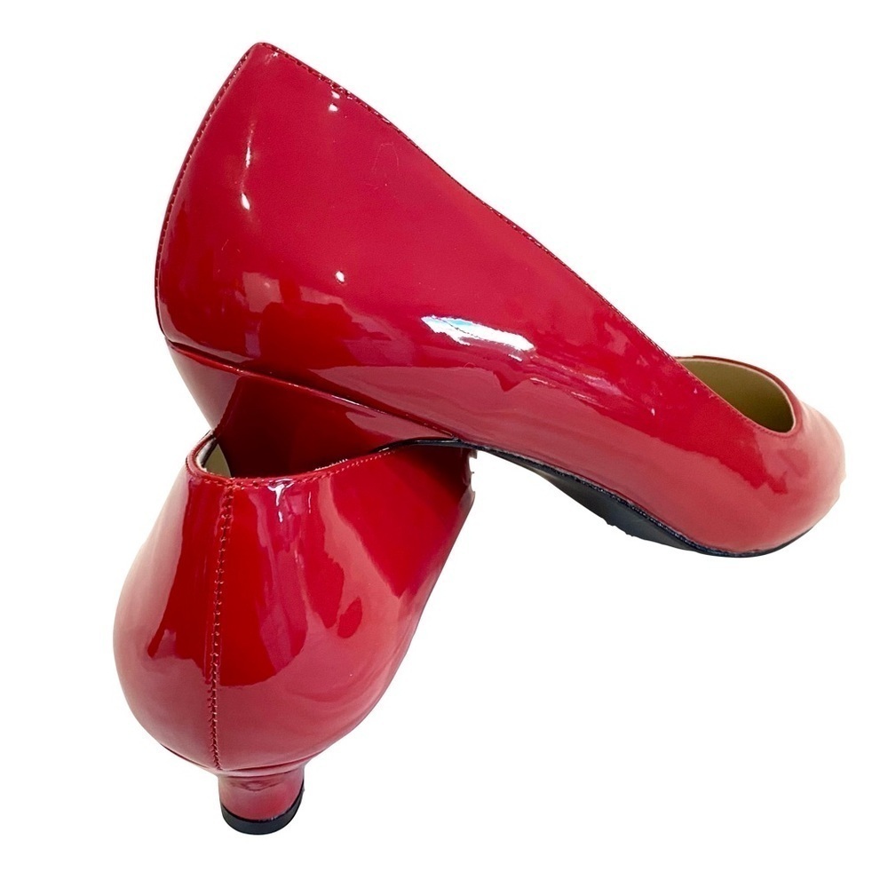 NEW—Pleaser FAB-420 Red Patent Leather 2” Kitten Heel, Office or Formal Size 14 - Picture 10 of 16